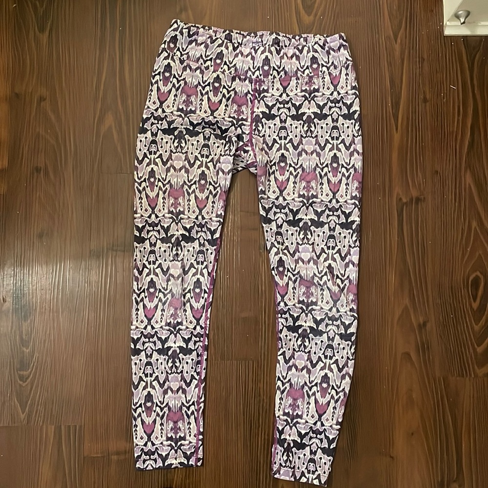 Purple multi colored leggings